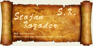 Stojan Kozoder vizit kartica